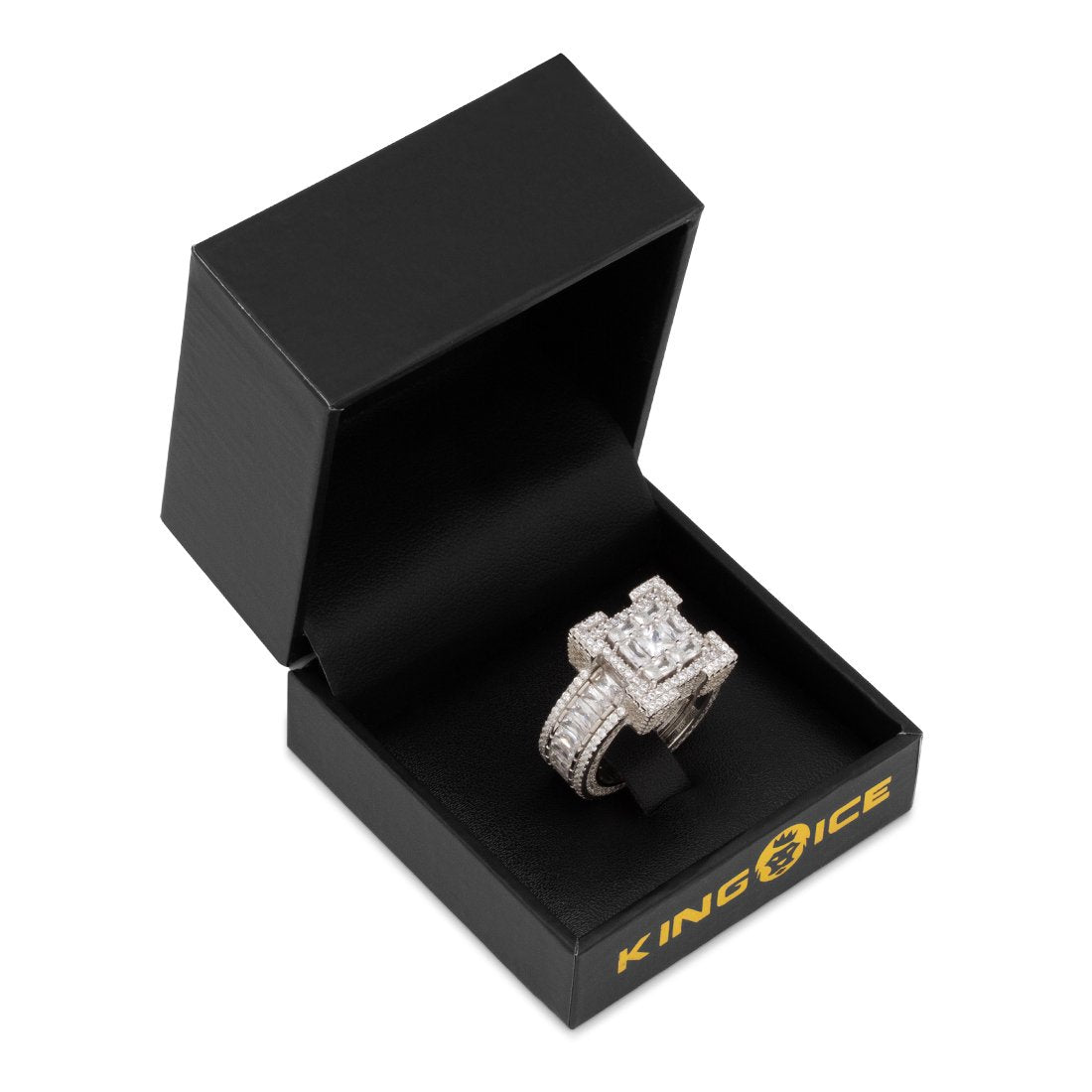 Baguette-Cut Platform Ring  in  by Kingices