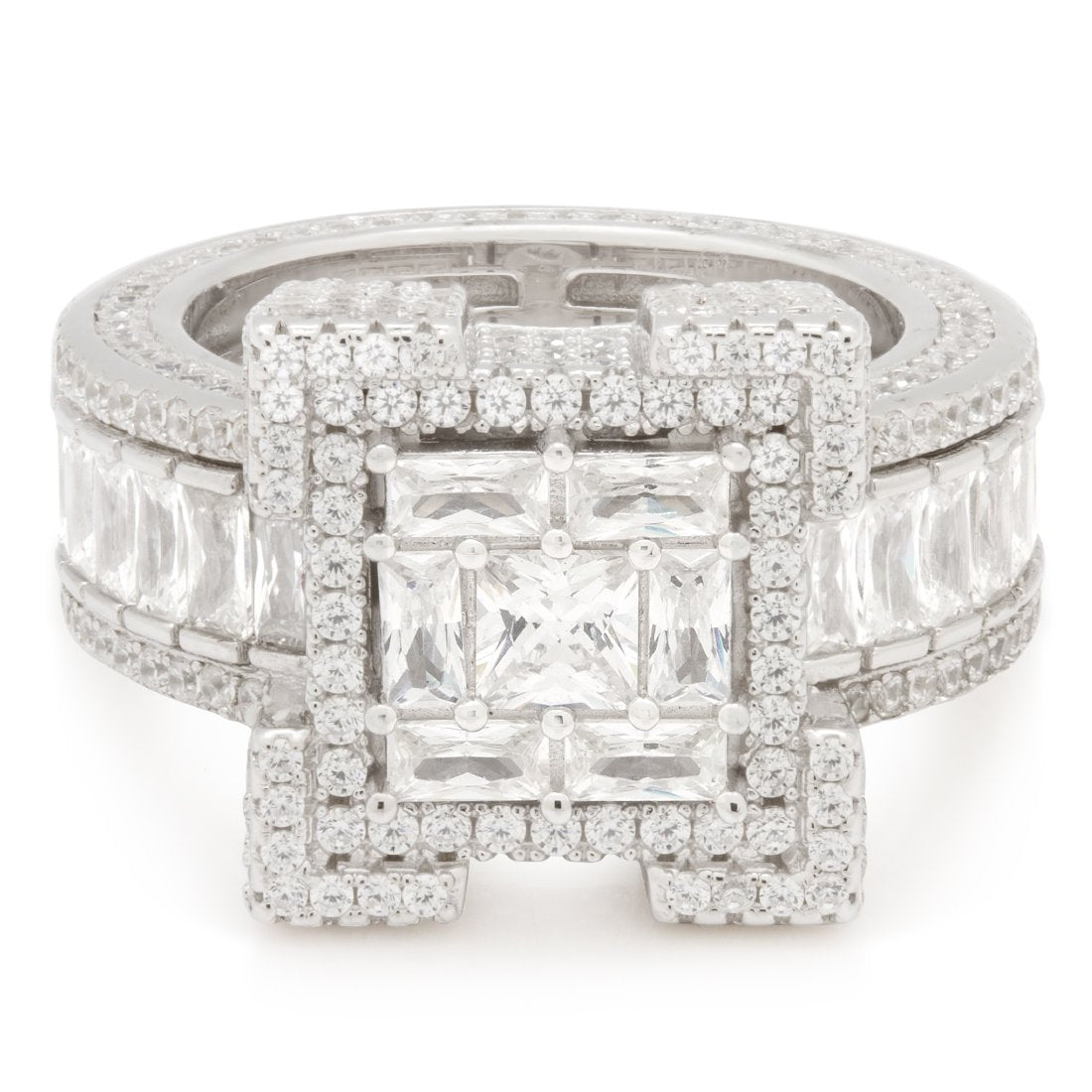 Baguette-Cut Platform Ring  in  by Kingices