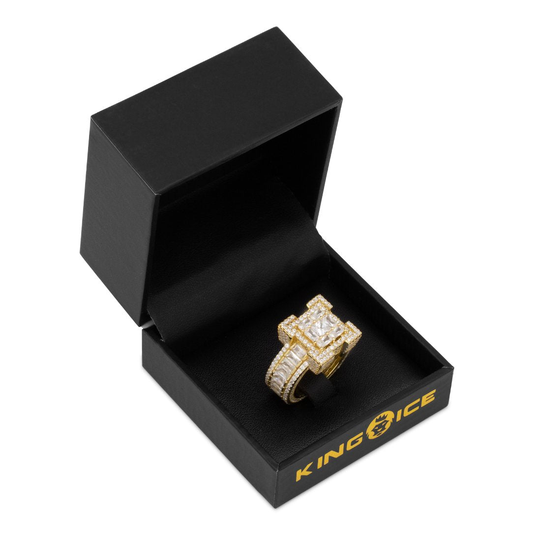 Baguette-Cut Platform Ring  in  by Kingices