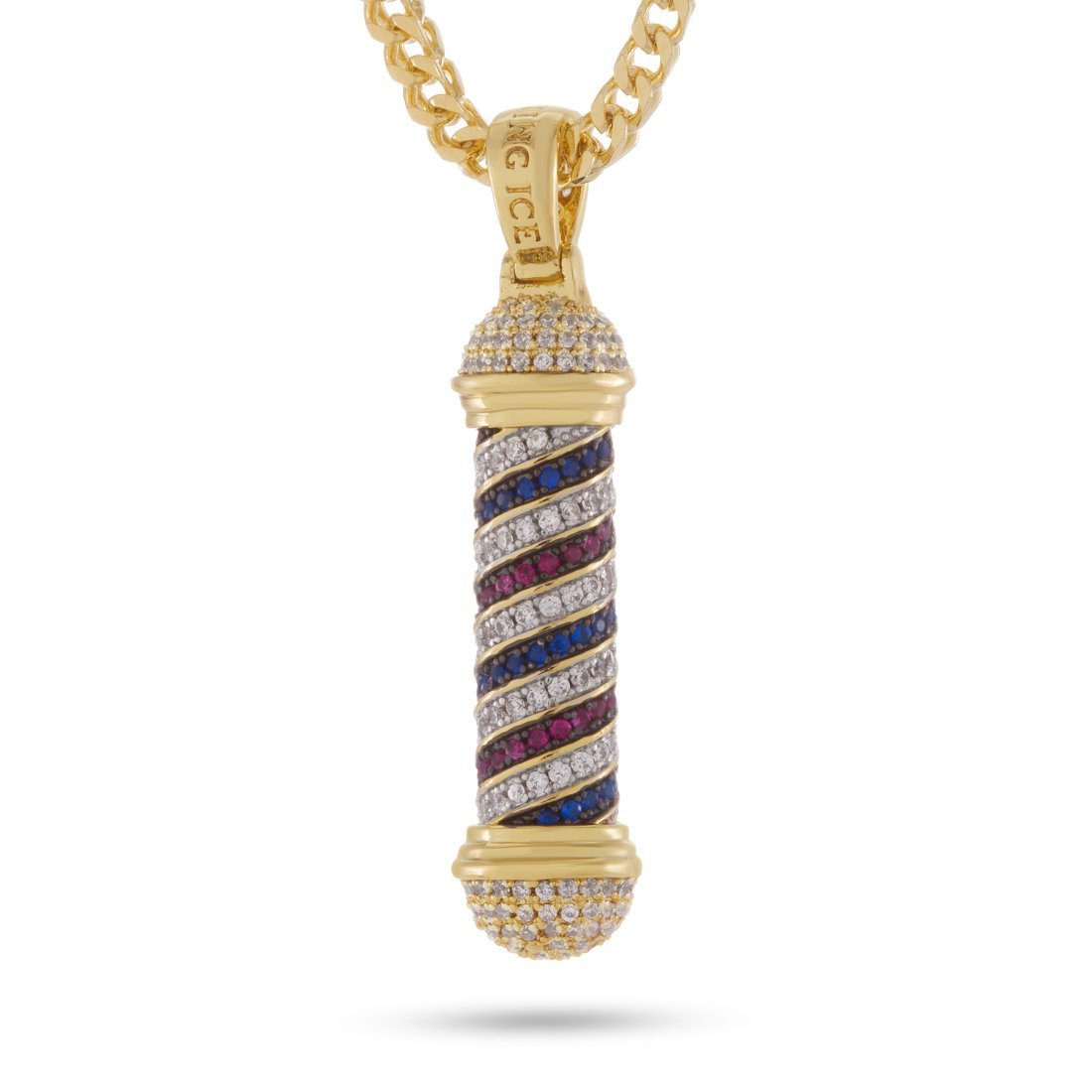 Barber Shop Pole Necklace  in  by Kingices