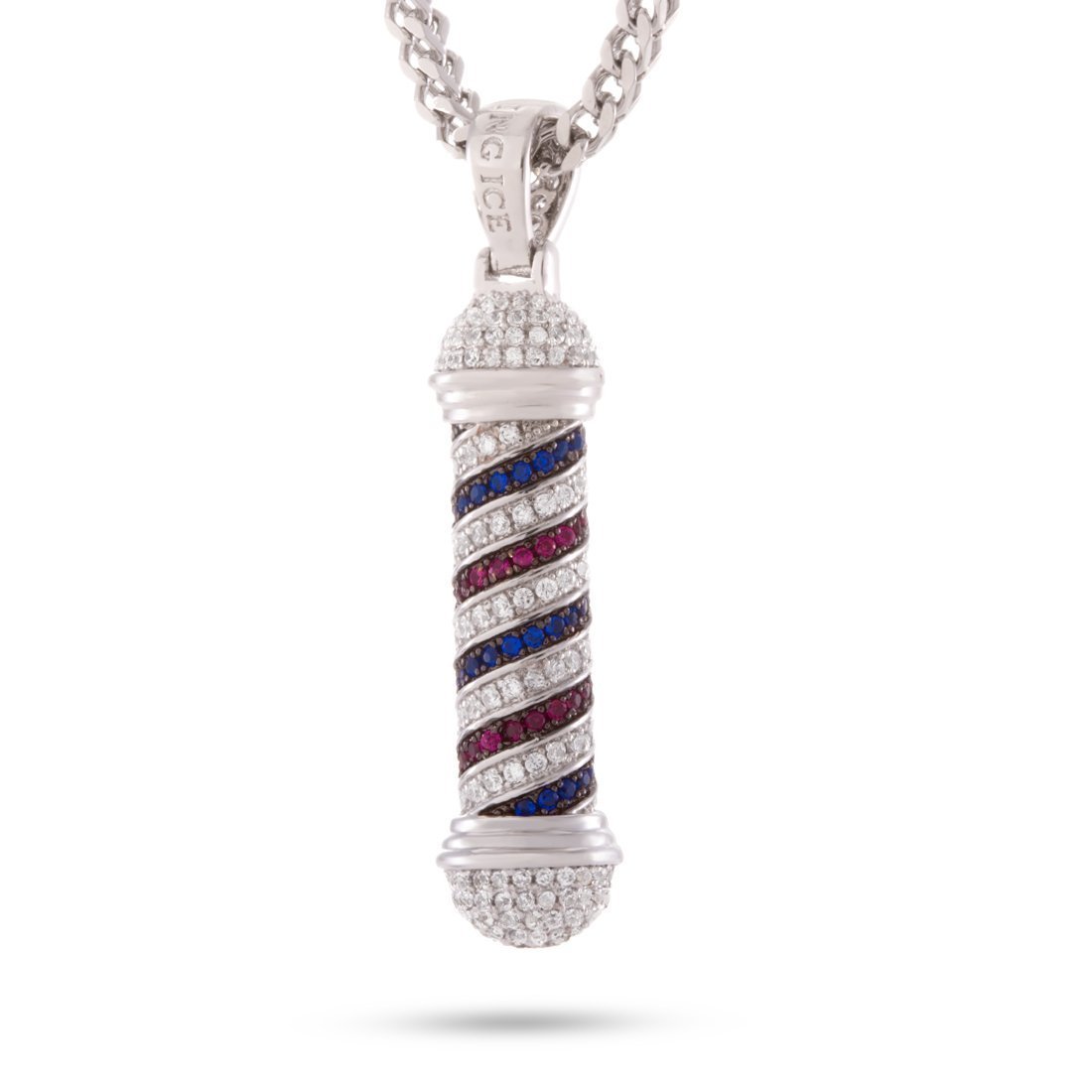 Barber Shop Pole Necklace  in  by Kingices