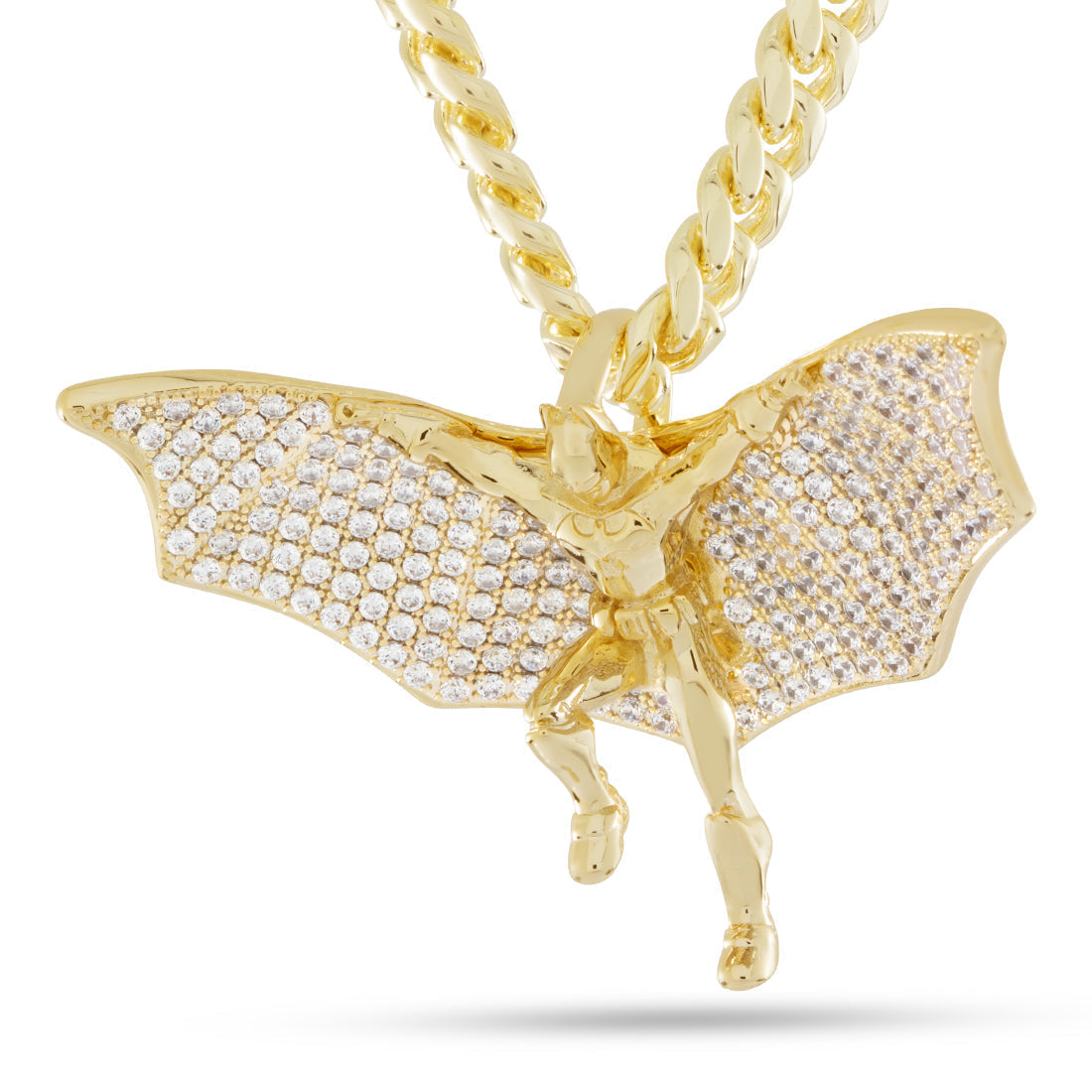 Batman x Kingices - Batman Necklace  in  14K Gold / 2" by Kingices