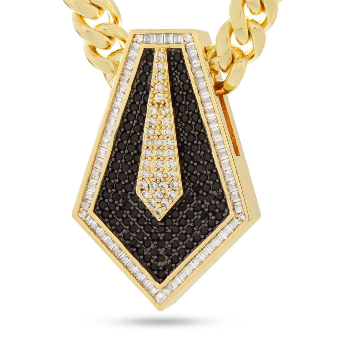 Black Magic Necklace  in  14K Gold / 1.5" by Kingices