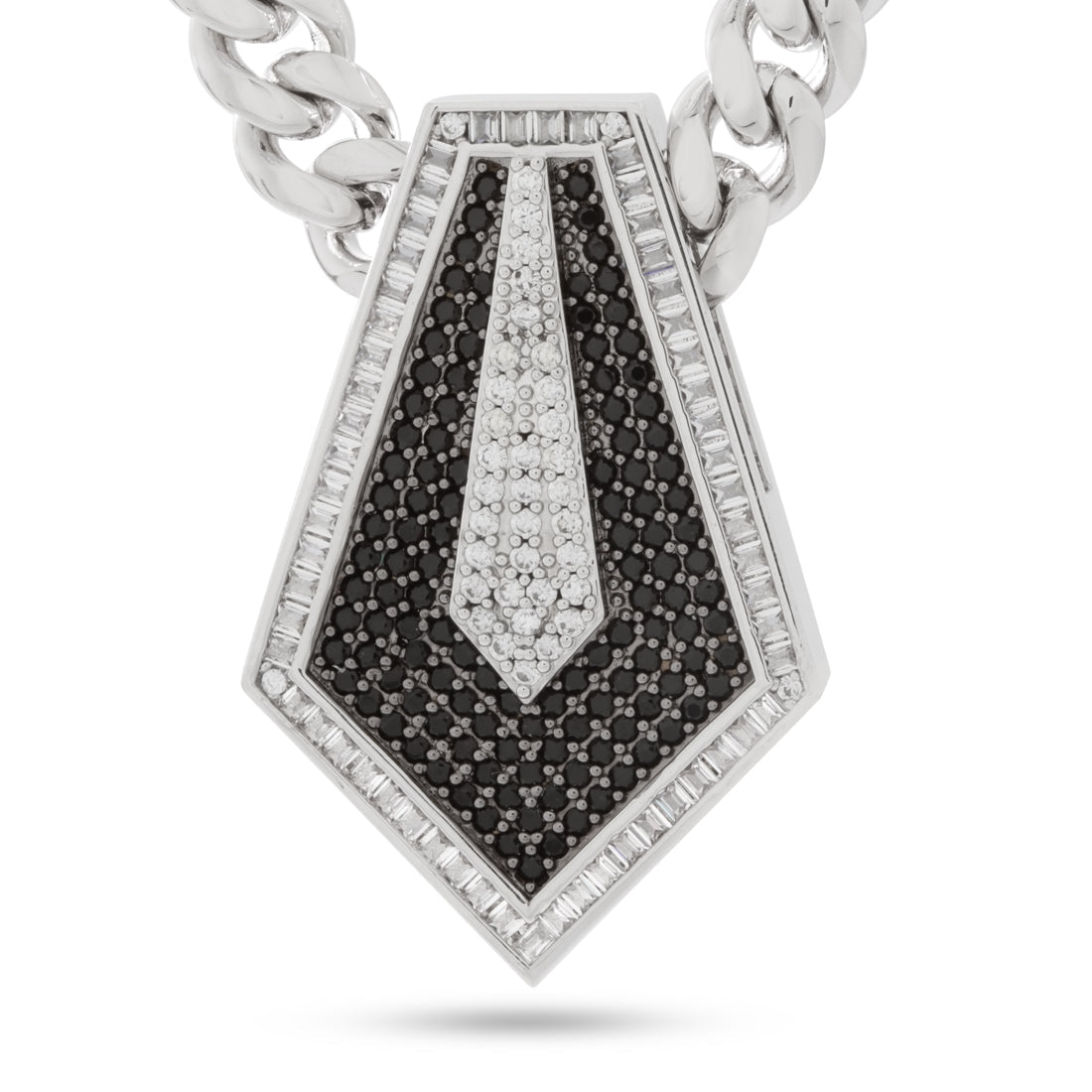 Black Magic Necklace  in  White Gold / 1.5" by Kingices