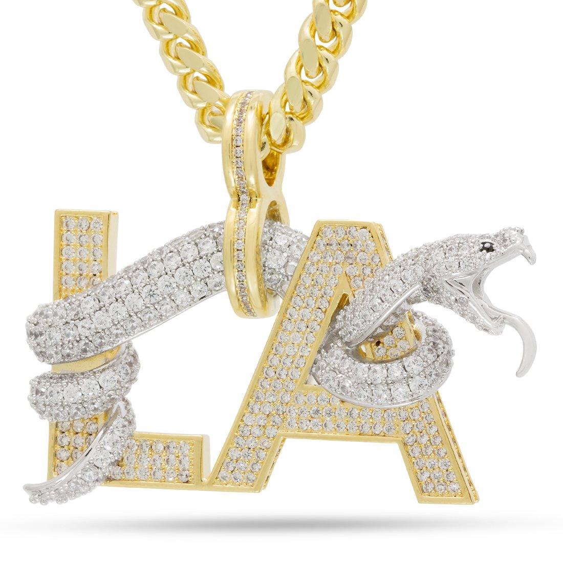 Black Mamba LA Necklace  in  14K Gold / 2.7" by Kingices