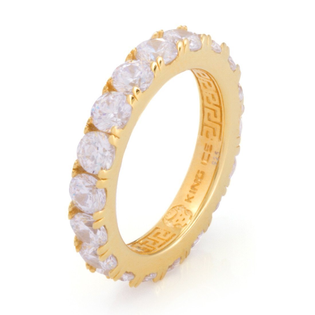 Brilliant-Cut Ring  in  Sterling Silver / 14K Vermeil / 7 by Kingices