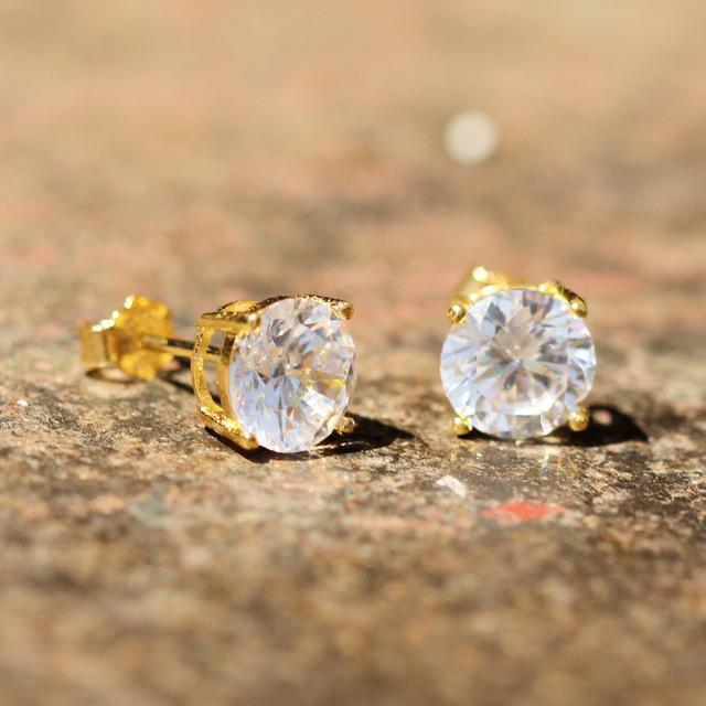 Brilliant-Cut Stud Earrings  in  by Kingices