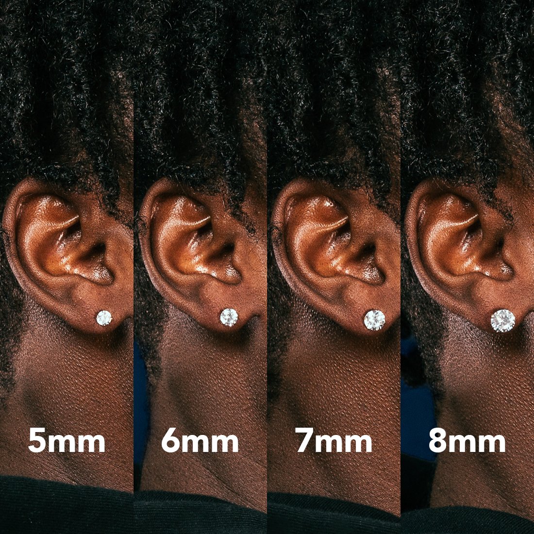 Brilliant-Cut Stud Earrings  in  by Kingices