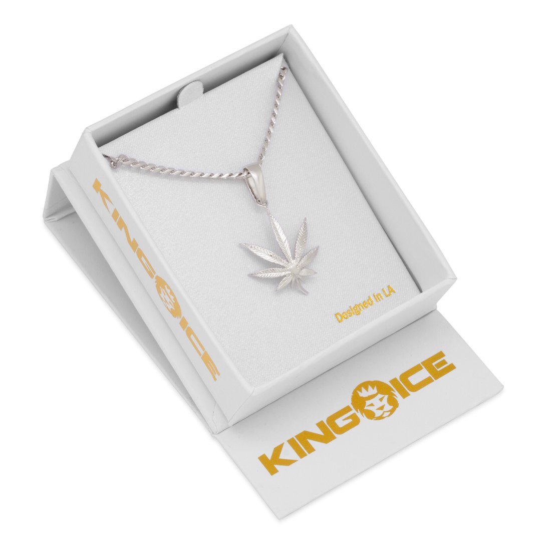 Cannabis Leaf Necklace  in  by Kingices
