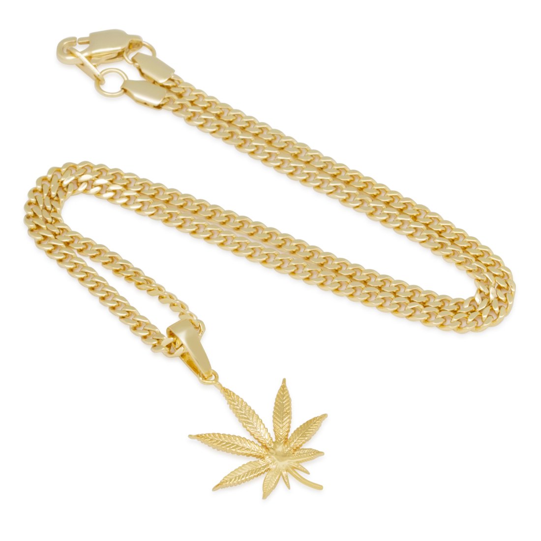 Cannabis Leaf Necklace  in  by Kingices