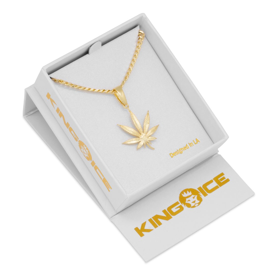 Cannabis Leaf Necklace  in  by Kingices