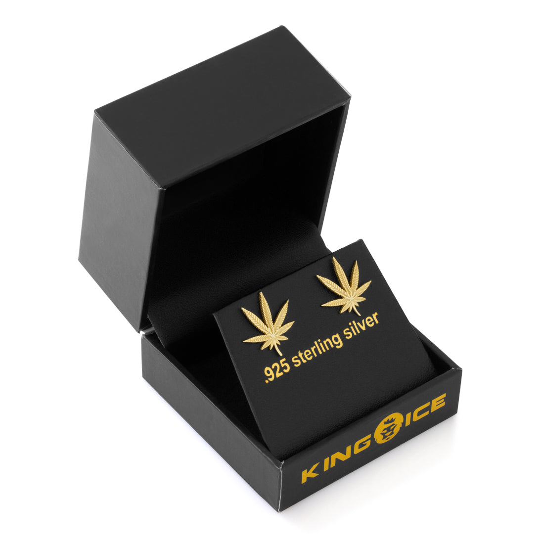 Cannabis Leaf Stud Earrings  in  by Kingices