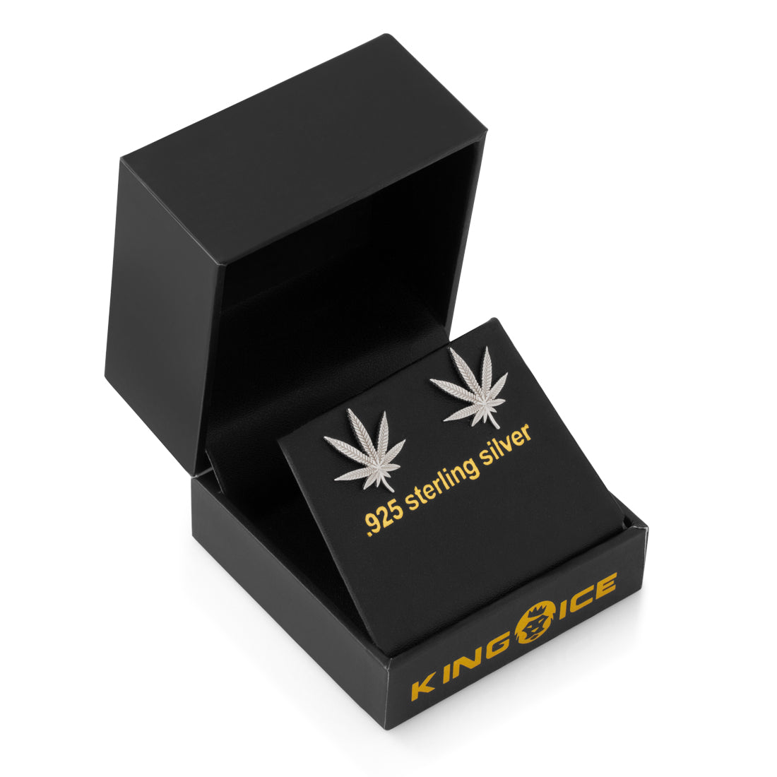 Cannabis Leaf Stud Earrings  in  by Kingices