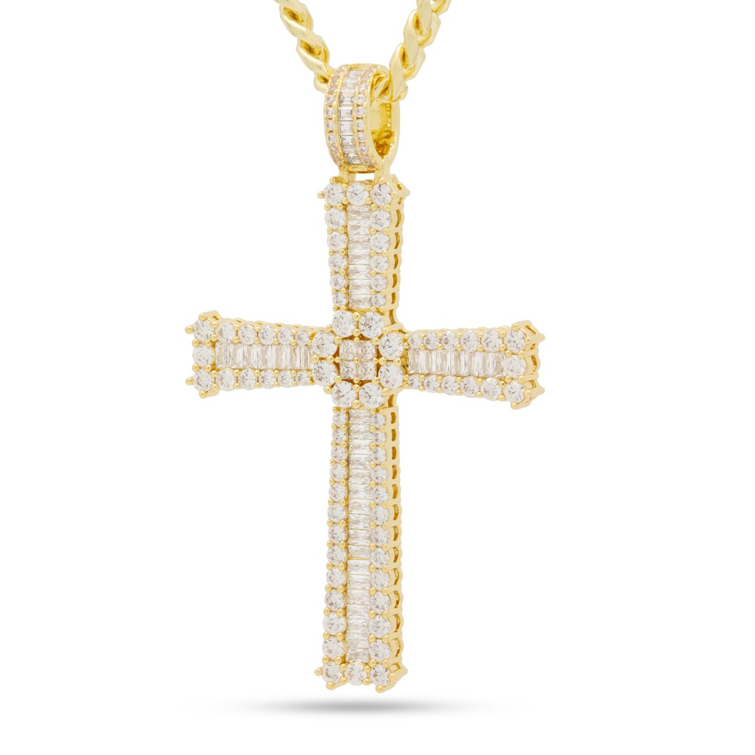 Celtic Cross Necklace  in  14K Gold / 2.7" by Kingices