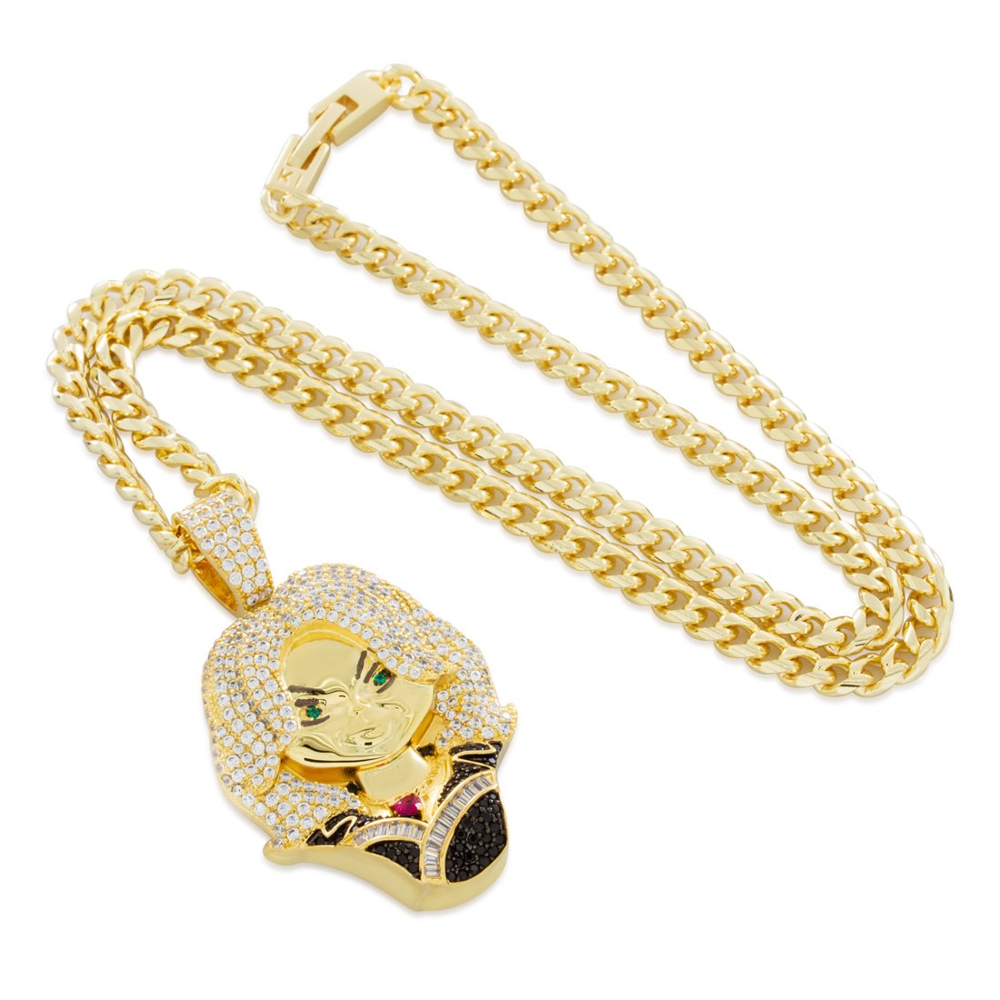 Chucky x Kingices - Tiffany Valentine Bust Necklace  in  14K Gold / 2.2" by Kingices