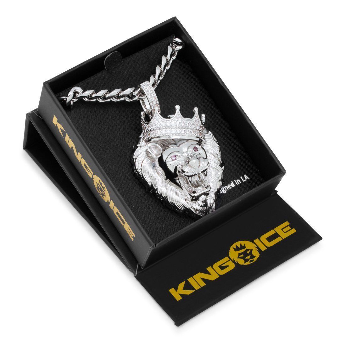 Classic Roaring Lion Necklace  in  by Kingices