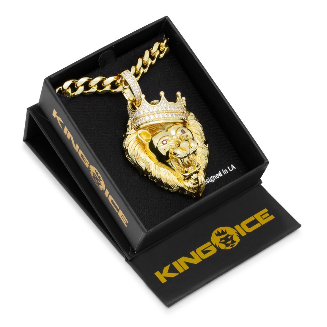 Classic Roaring Lion Necklace  in  by Kingices