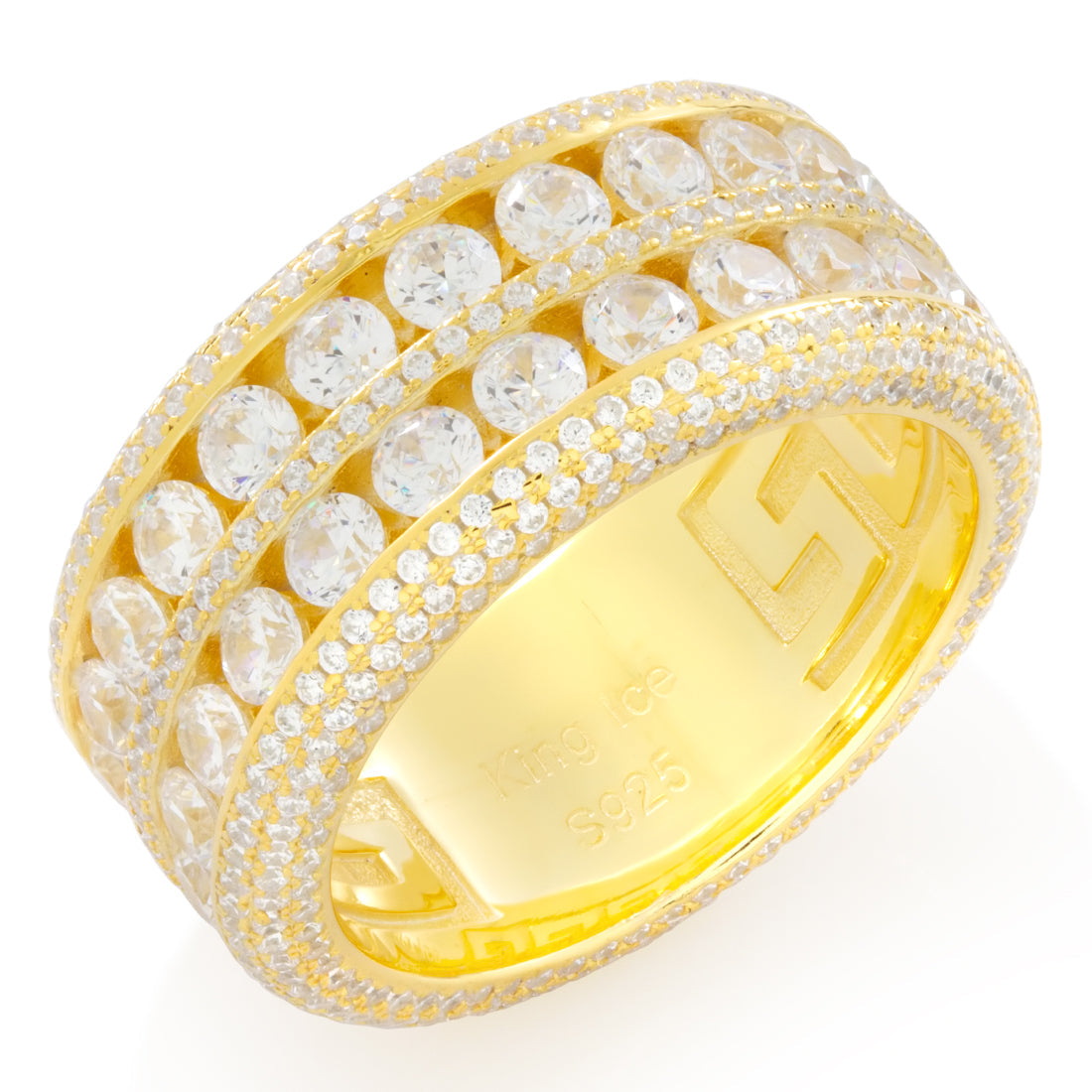 Complex Eternity Ring  in  Sterling Silver / 14K Vermeil / 7 by Kingices