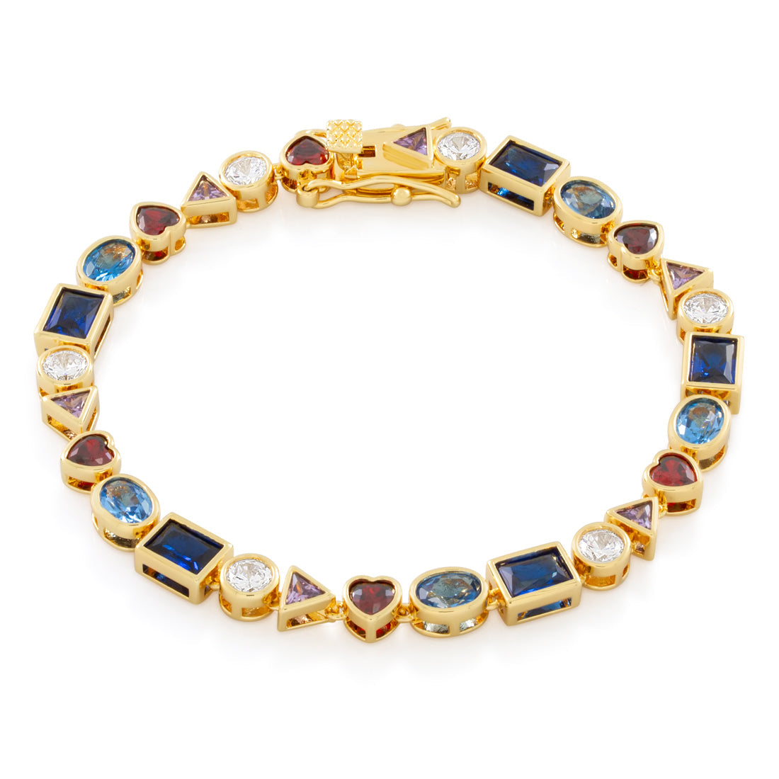 6mm Crown Julz Bracelet  in  Gold Plated / 14K Gold / 7.5" by Kingices