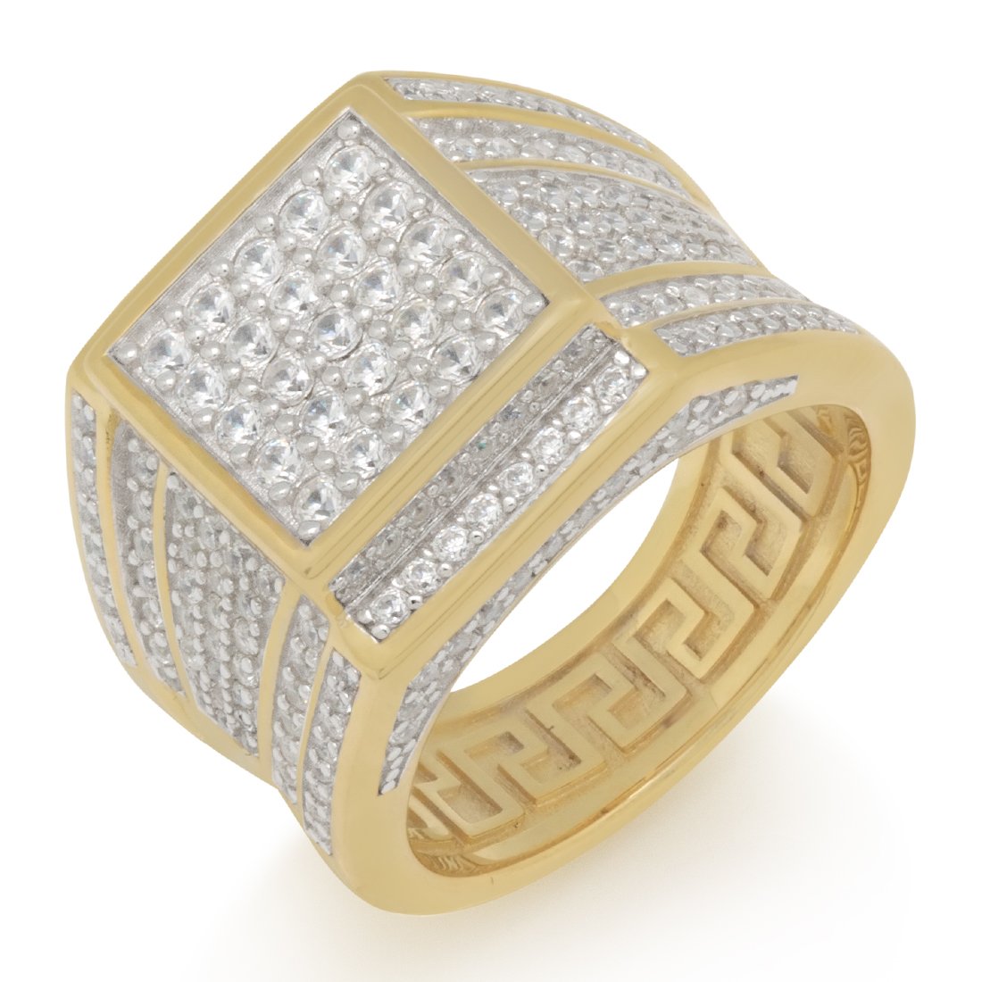 Cubist Ring  in  Sterling Silver / 14K/White Gold / 7 by Kingices