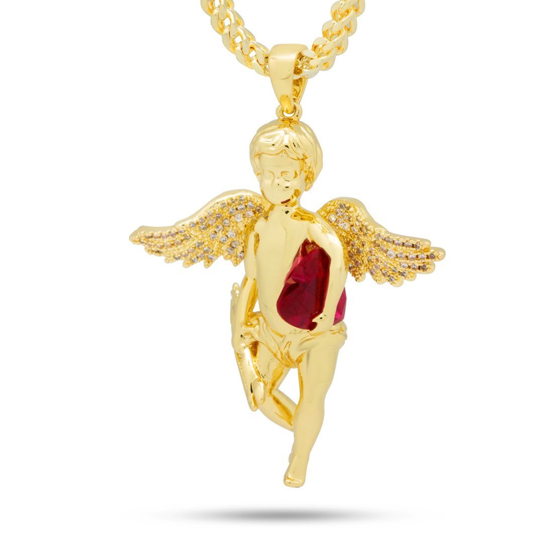 Cupid Necklace  in  14K Gold / 1.9" by Kingices