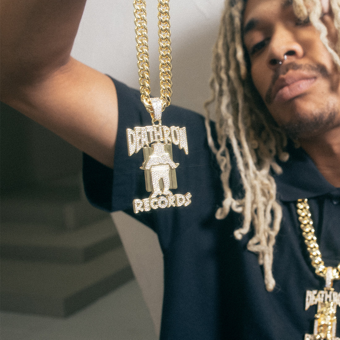 Death Row Records x Kingices - OG Death Row Logo Necklace  in  by Kingices