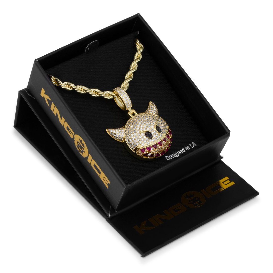 Devil Emoji Necklace  in  by Kingices