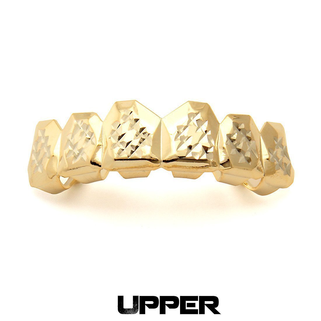 Diamond Cut Grillz  in  14K Gold / Top by Kingices