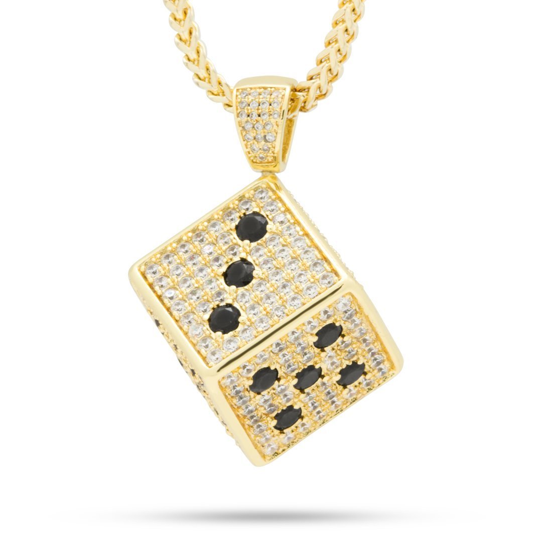 Dice Necklace  in  14K Gold / 1.7" by Kingices