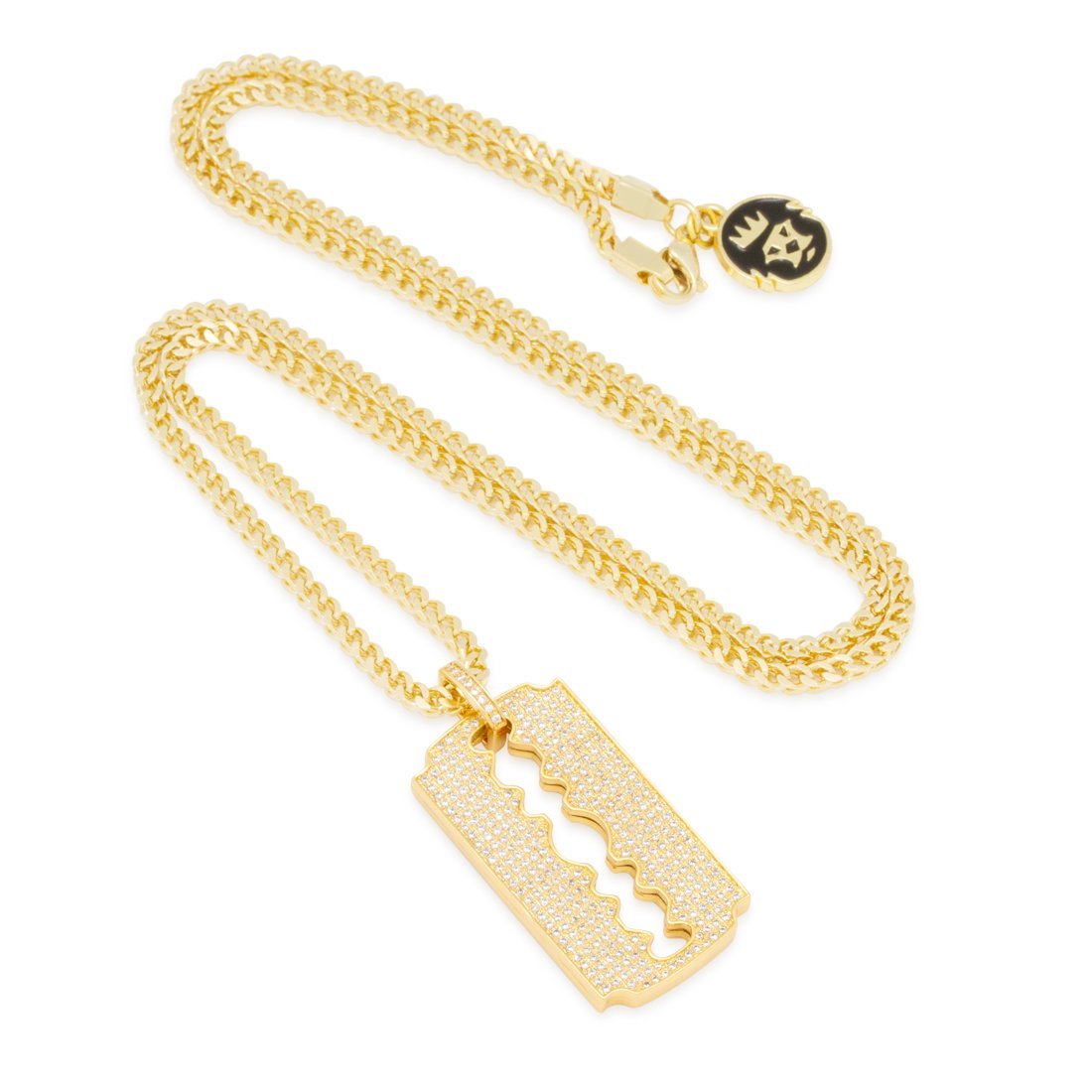 Double-Edge Razor Blade Necklace  in  14K Gold / 1.7" by Kingices
