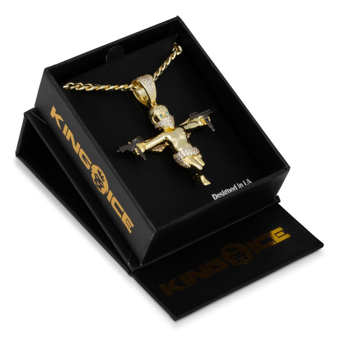 Dual Uzi Angel Necklace  in  by Kingices