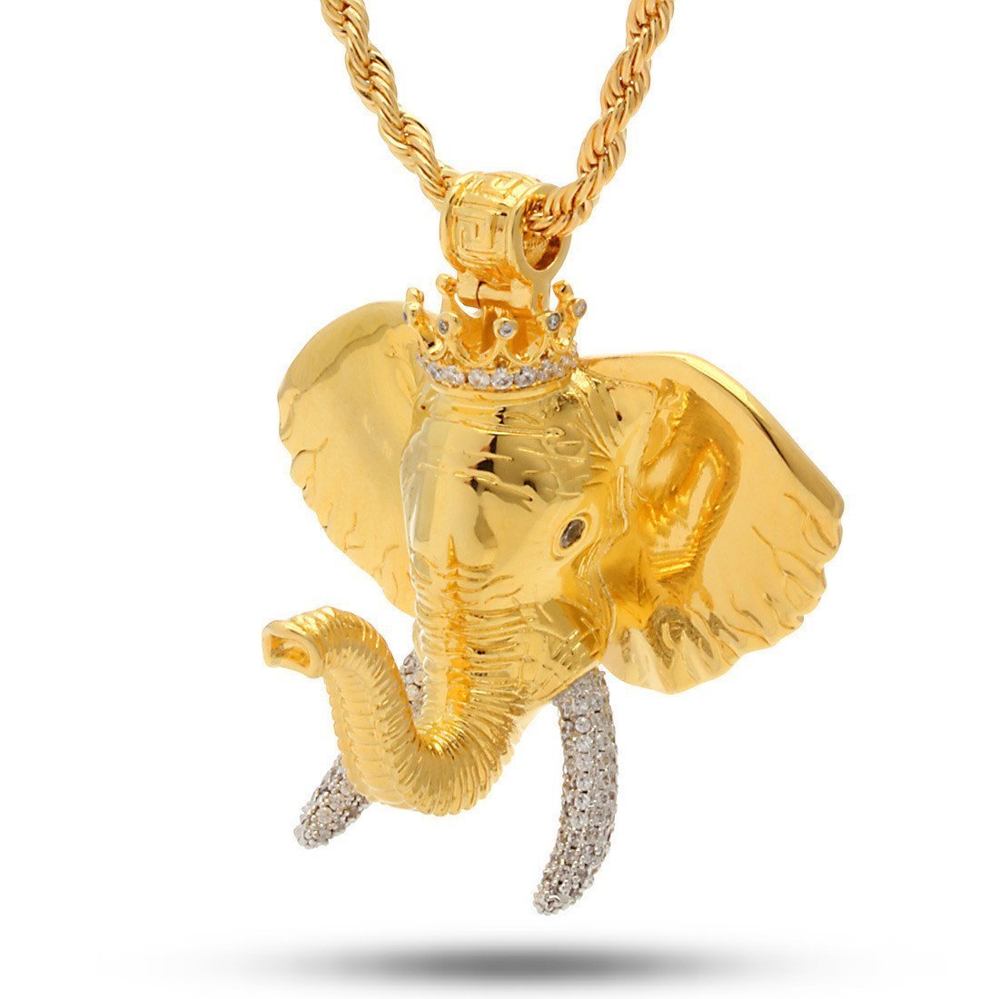 Elephant Necklace  in  14K Gold / 2.3" by Kingices