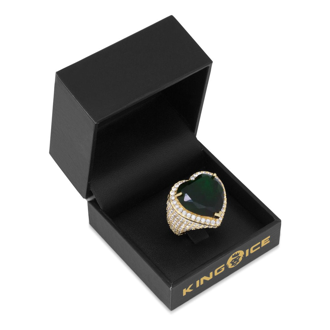 Emerald Heart Ring  in  by Kingices
