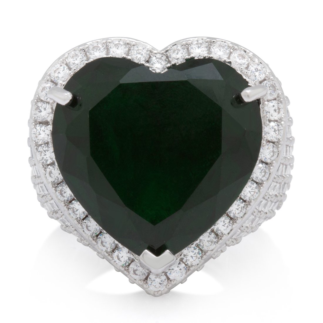 Emerald Heart Ring  in  by Kingices