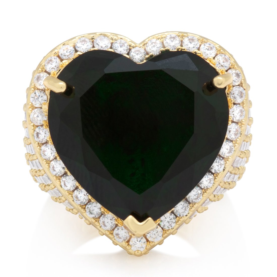 Emerald Heart Ring  in  by Kingices