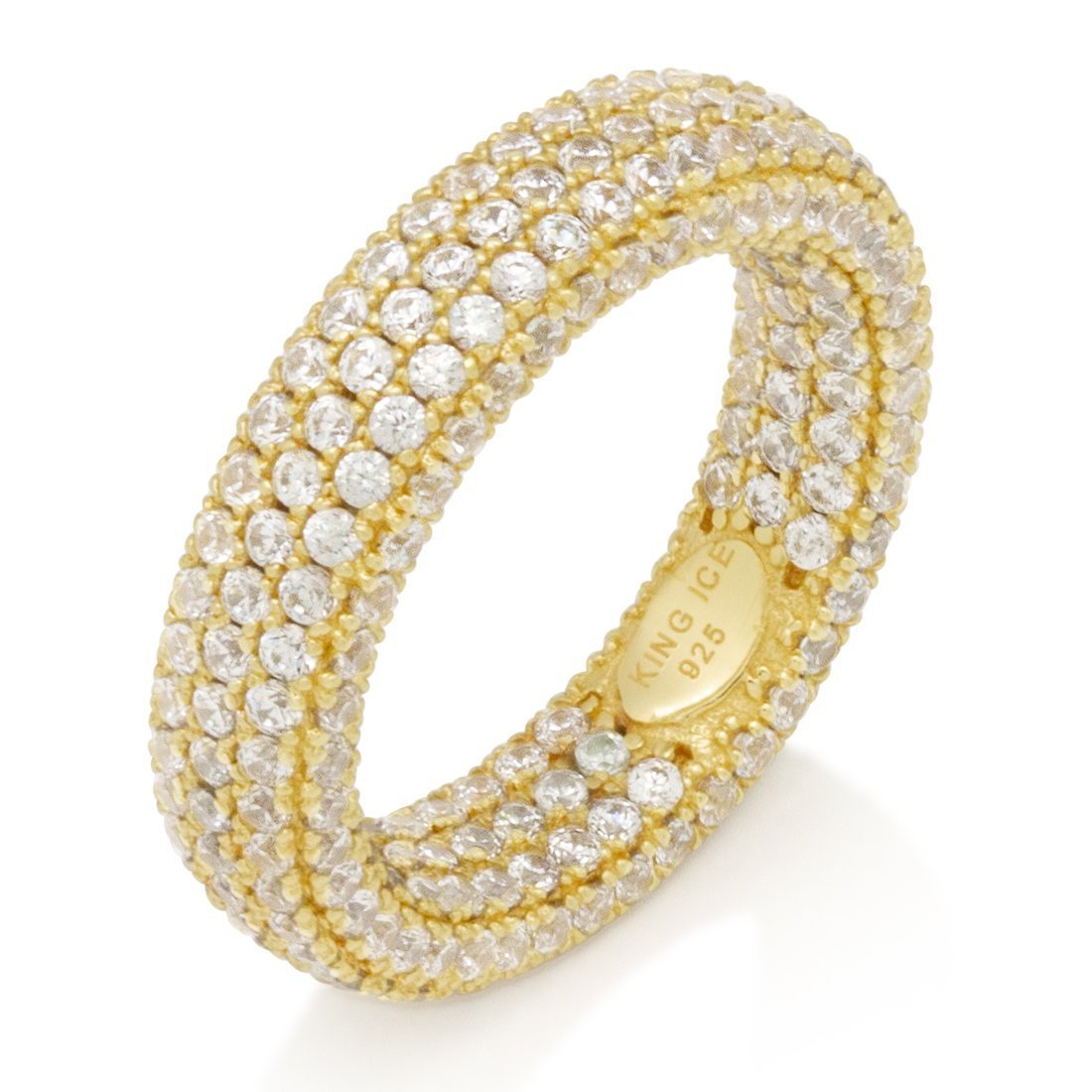 Eternity Ring  in  Sterling Silver / 14K Vermeil / 7 by Kingices