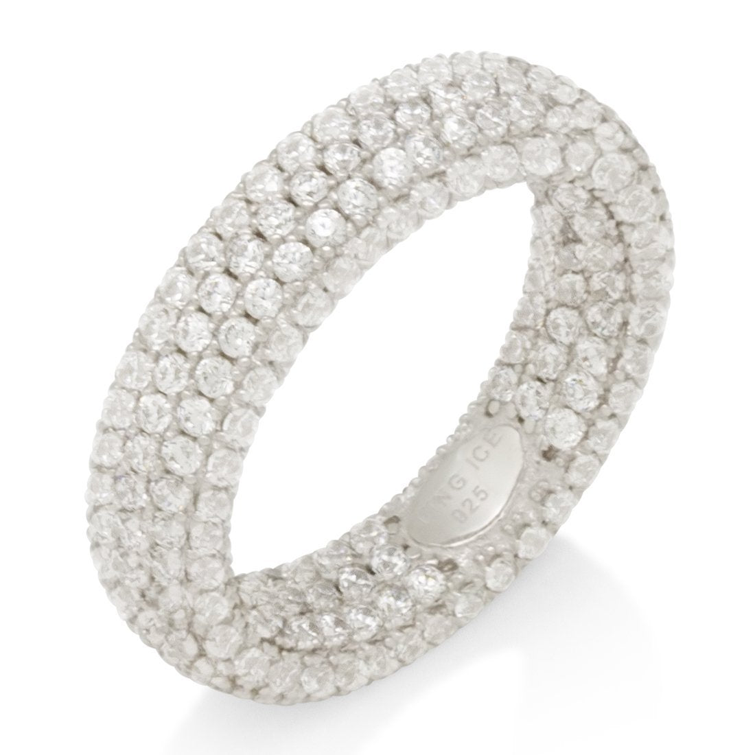 Eternity Ring  in  Sterling Silver / White Gold / 7 by Kingices