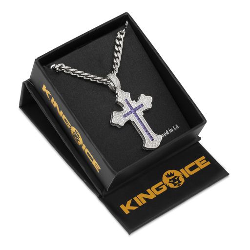 Fleur de Lis Cross Necklace  in  by Kingices