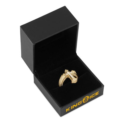 Fleur de Lis Cross Ring  in  by Kingices