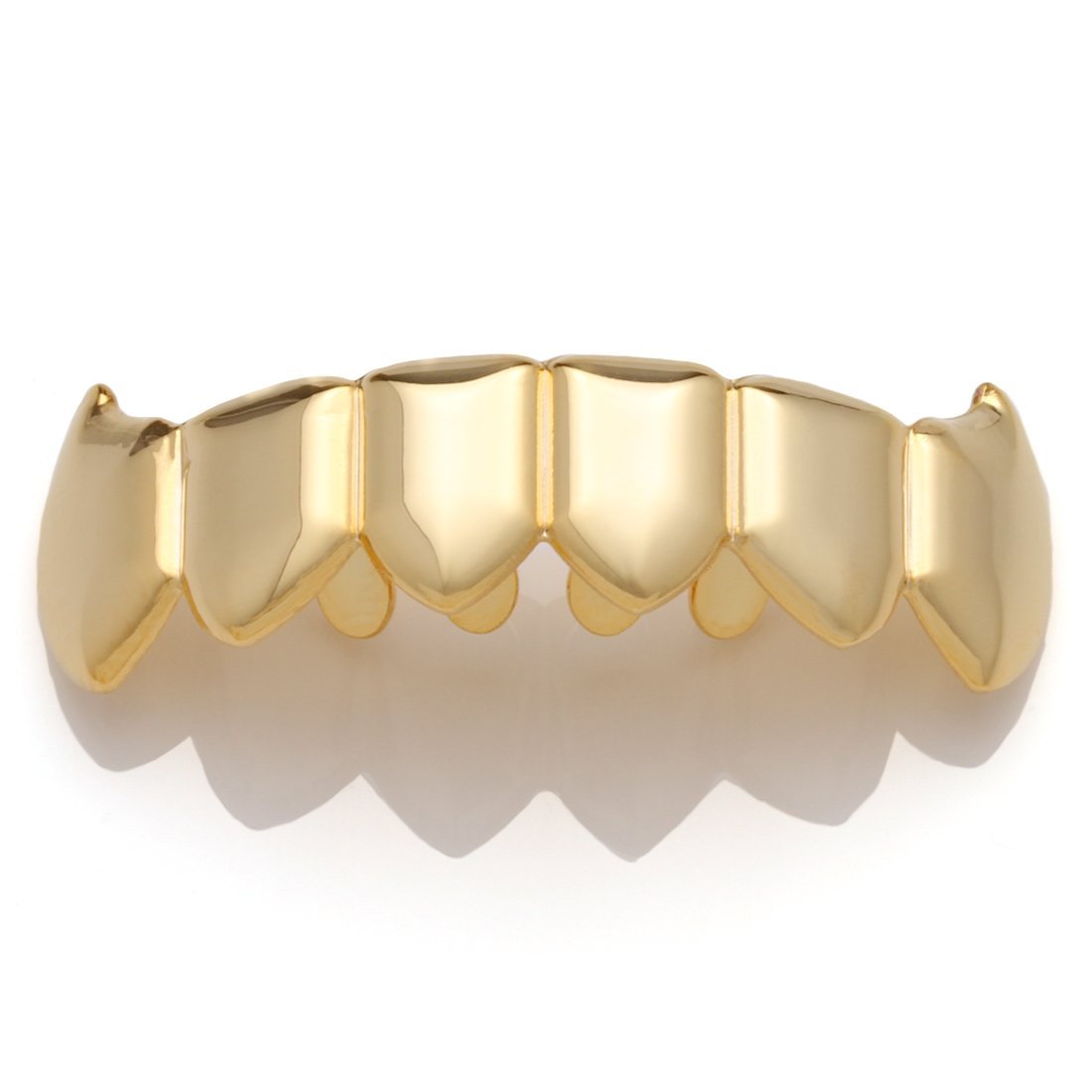 Gold Vampire Grillz  in  14K Gold / Bottom by Kingices