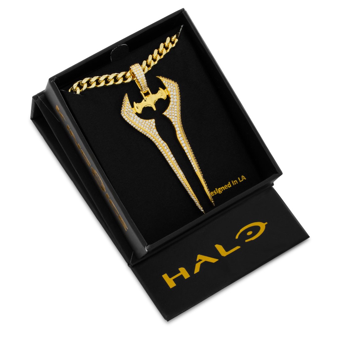 Halo x Kingices - Iced Energy Sword Necklace  in  by Kingices