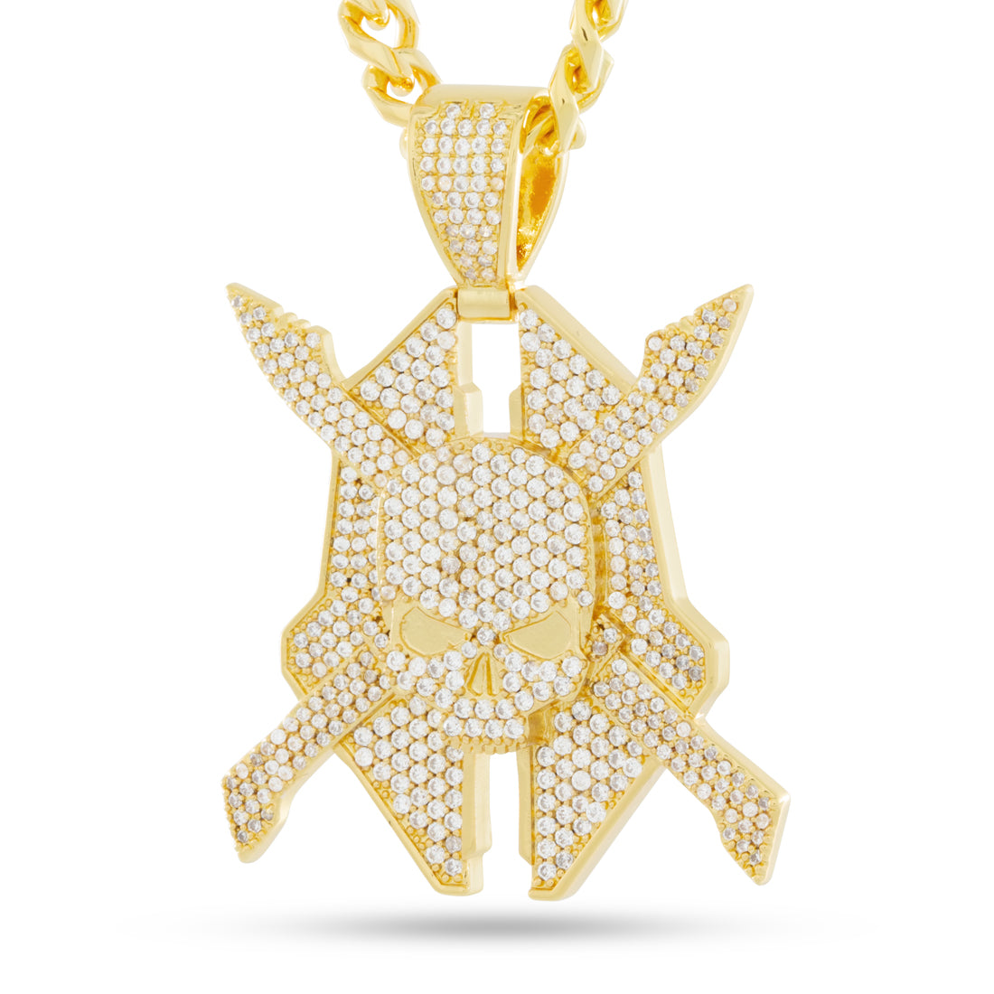 Halo x Kingices - Legendary Emblem Necklace  in  14K Gold / 1.9" by Kingices