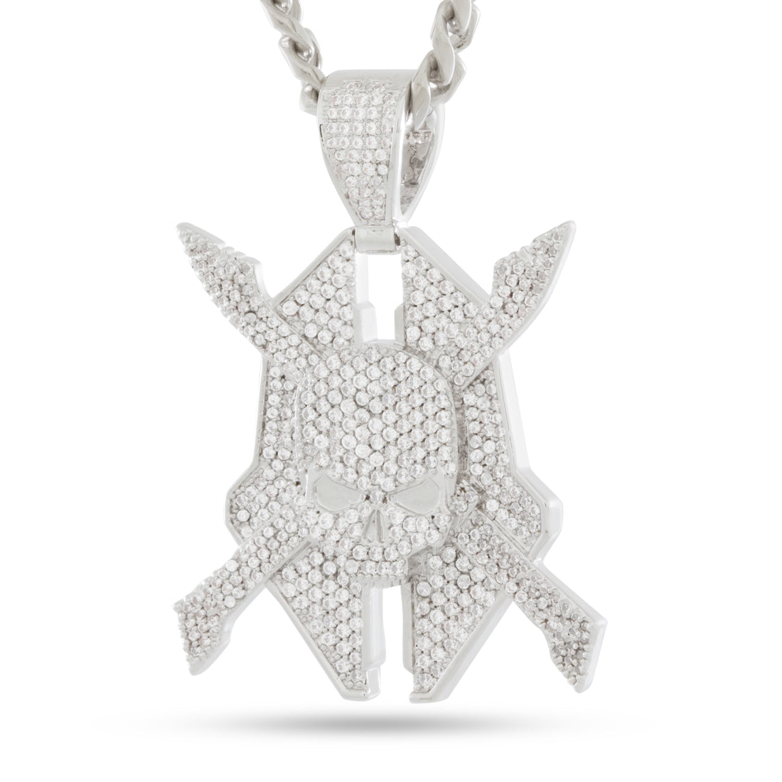 Halo x Kingices - Legendary Emblem Necklace  in  White Gold / 1.9" by Kingices