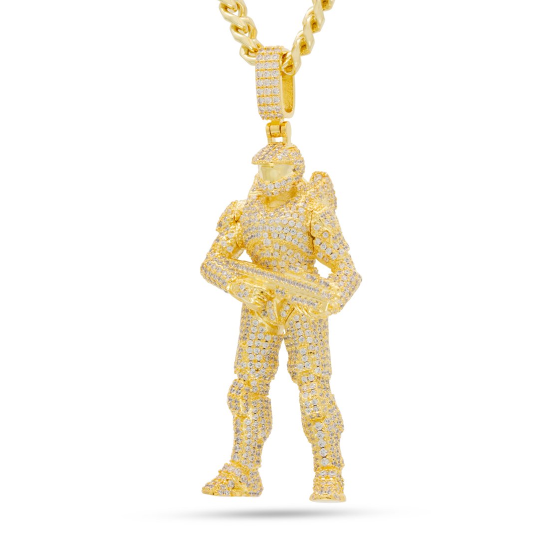 Halo x Kingices - Master Chief Necklace  in  14K Gold / 2.8" by Kingices