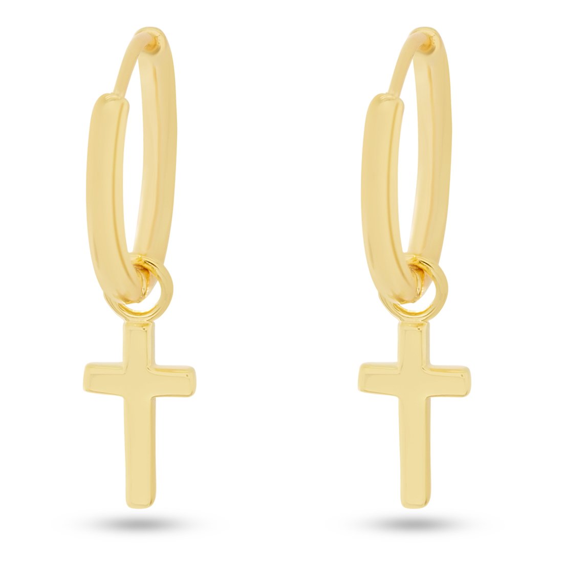 Hanging Cross Earrings  in  by Kingices