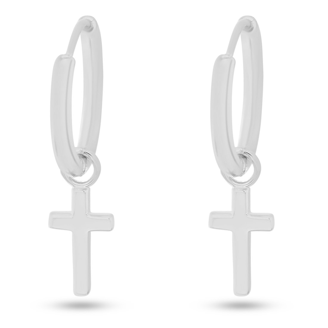 Hanging Cross Earrings  in  by Kingices