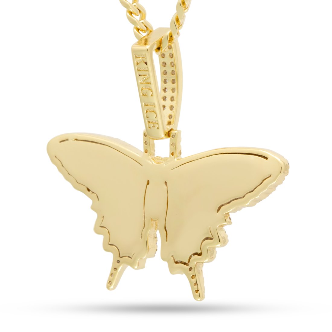 Iced Butterfly Necklace  in  by Kingices