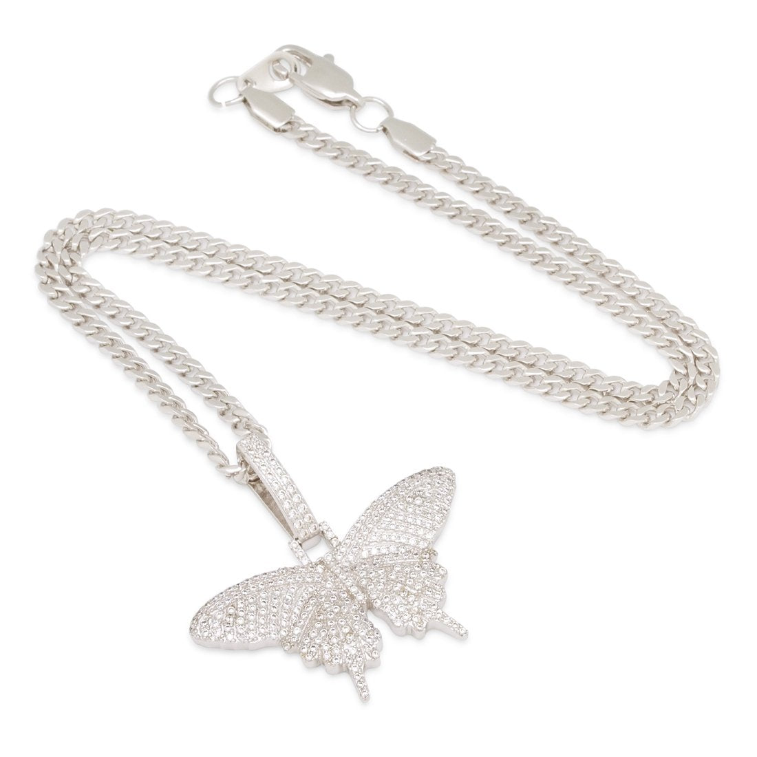 Iced Butterfly Necklace  in  by Kingices