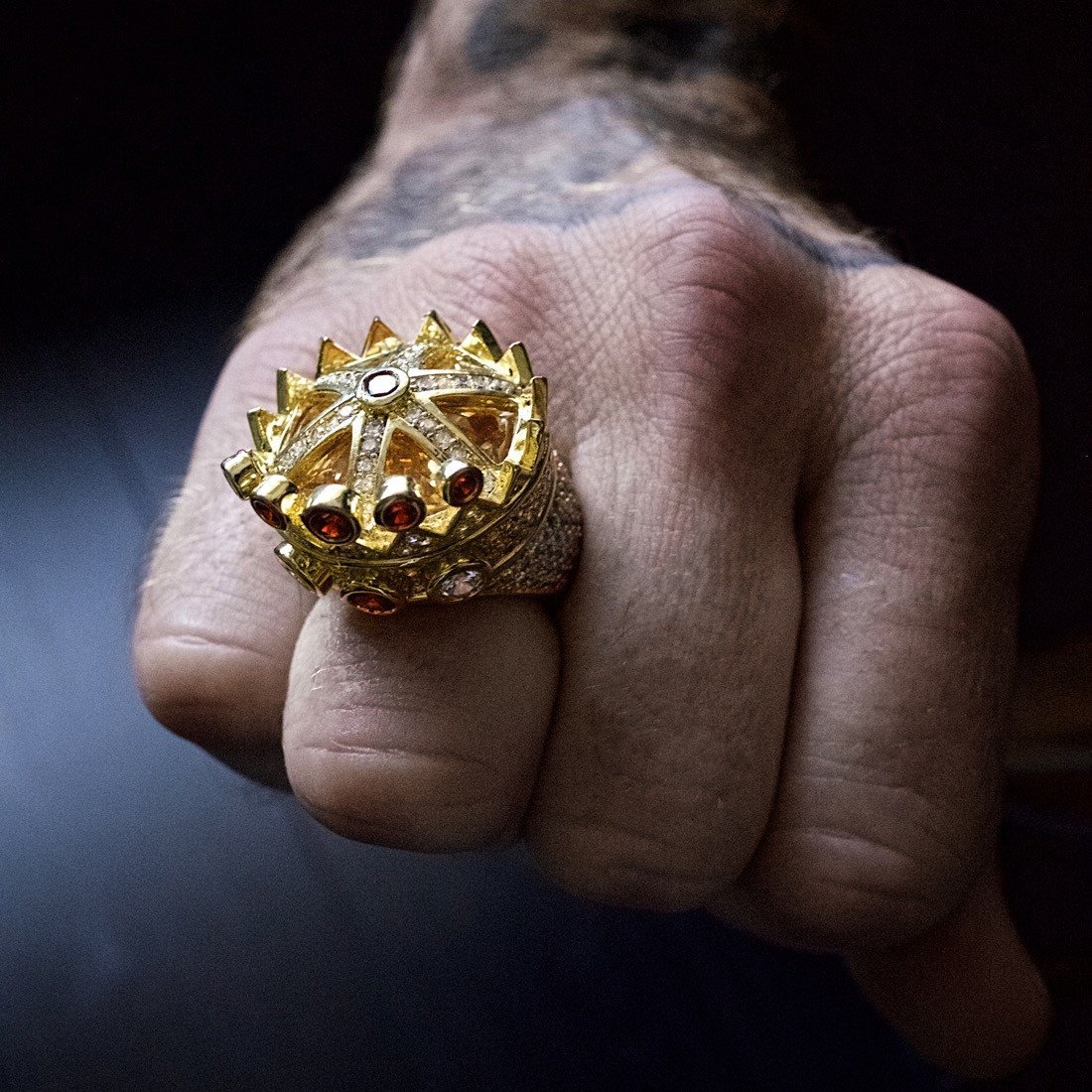 Iced Crown Ring  in  by Kingices