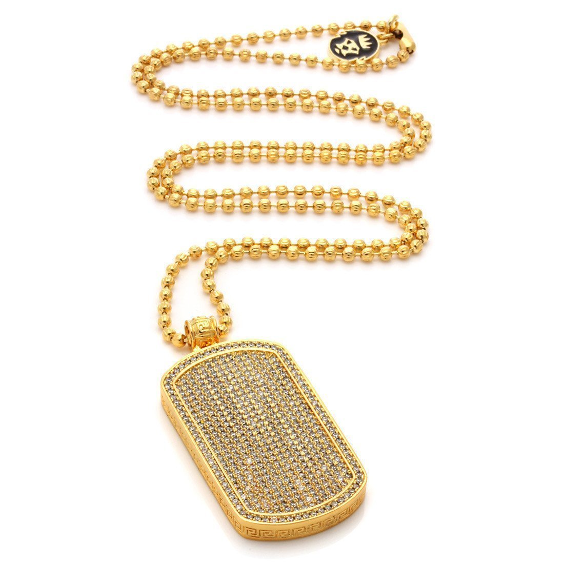 Iced Dog Tag Necklace  in  by Kingices